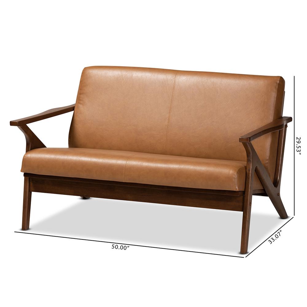 Leather Effect Loveseat. Picture 18