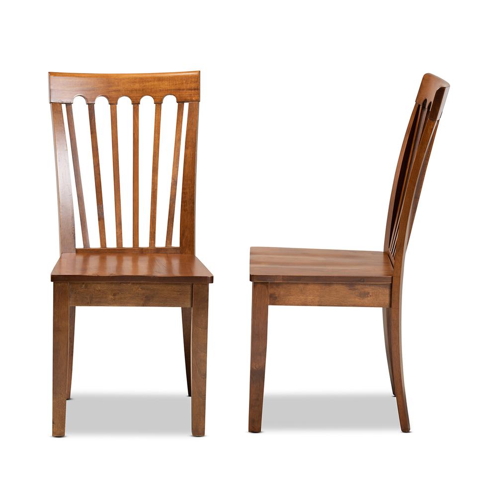 Transitional Walnut Brown Finished Wood 2-Piece Dining Chair Set. Picture 11