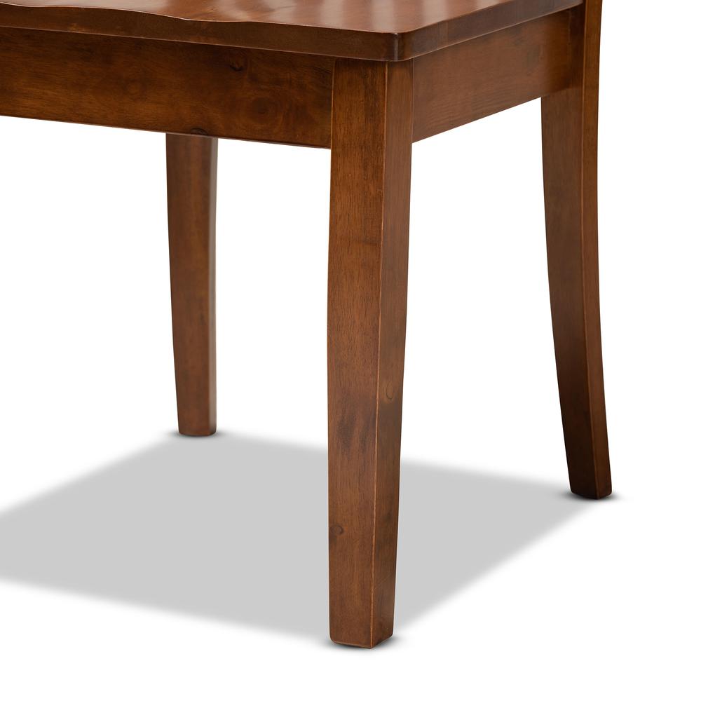 Transitional Walnut Brown Finished Wood 2-Piece Dining Chair Set. Picture 13