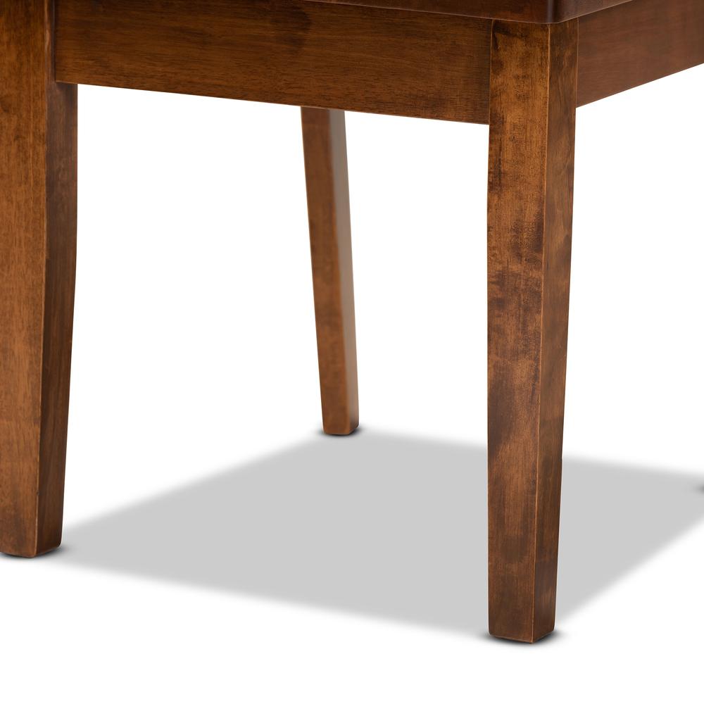 Transitional Walnut Brown Finished Wood 2-Piece Dining Chair Set. Picture 13