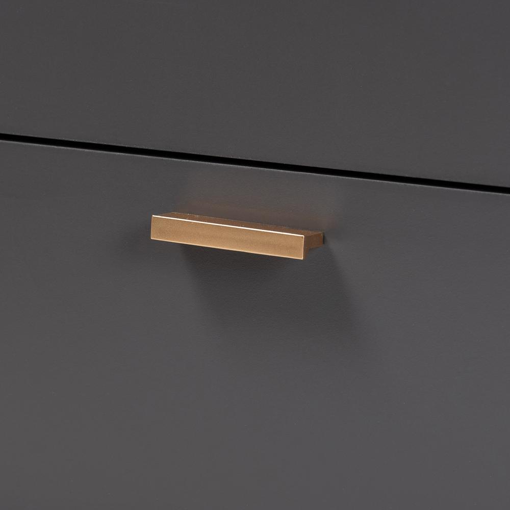 Dark Grey and Gold Finished Wood 2-Door Sideboard Buffet. Picture 15