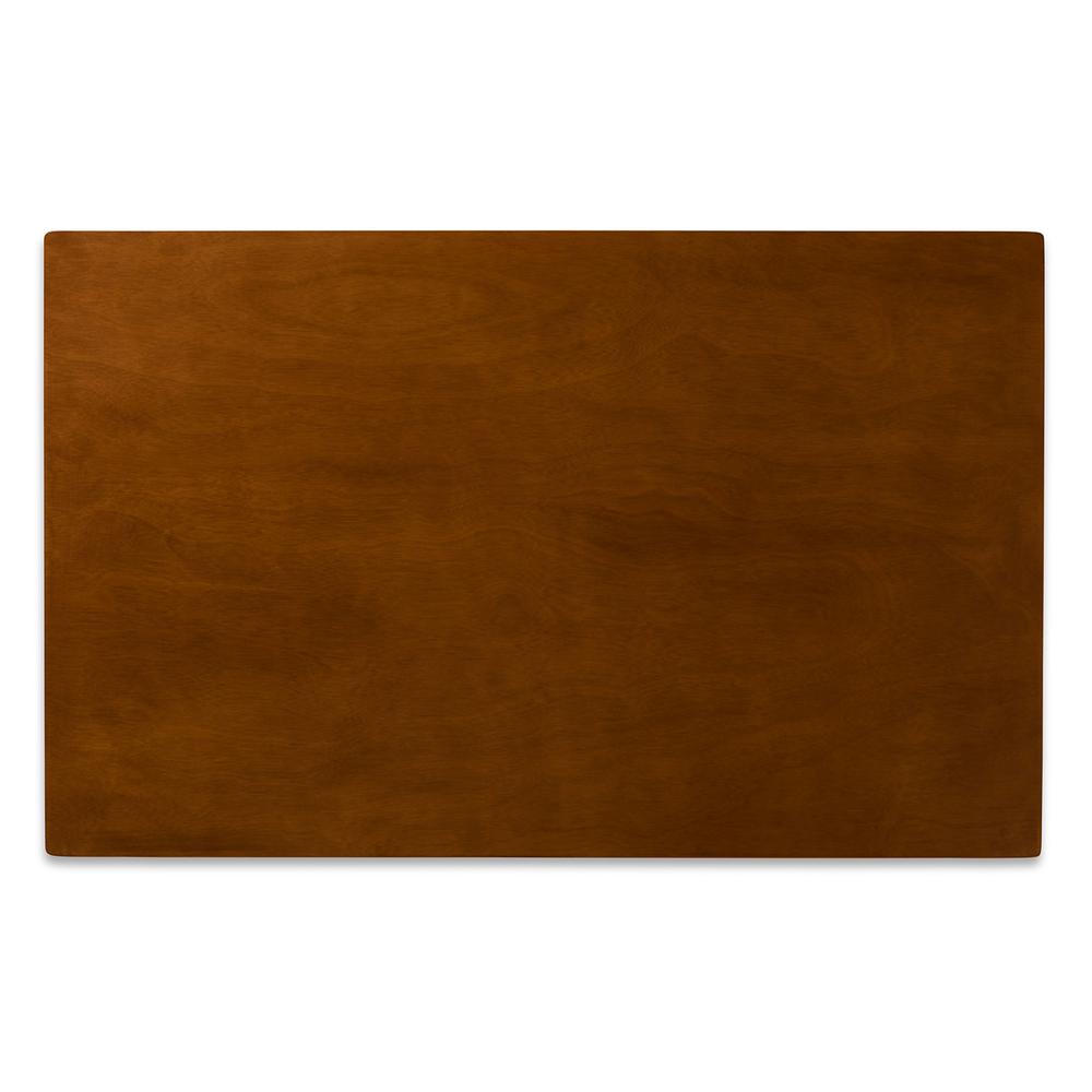 Sand Fabric Upholstered and Walnut Brown Finished Wood 5-Piece Dining Set. Picture 13