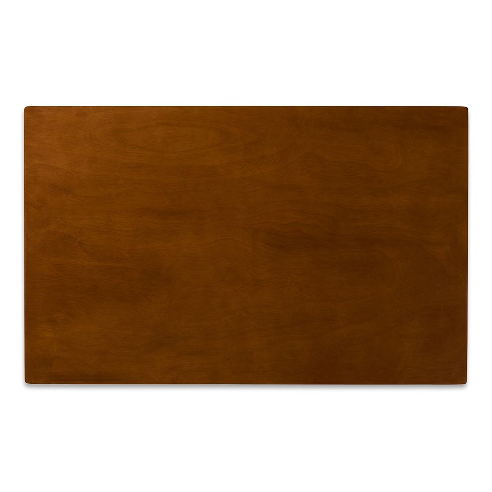 Maila Mid-Century Modern Transitional Walnut Brown Finished Wood Dining Table. Picture 12