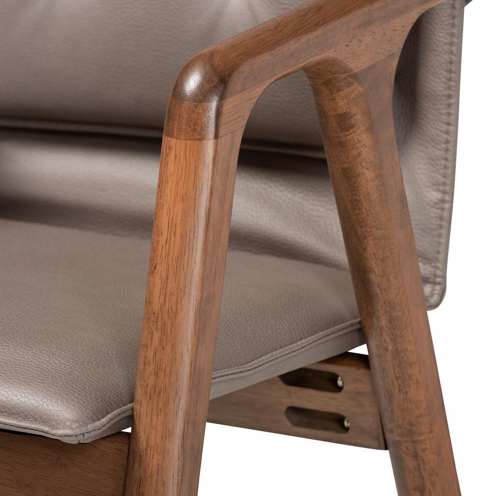 Walnut Brown Finished Wood 2-Piece Dining Chair Set. Picture 14