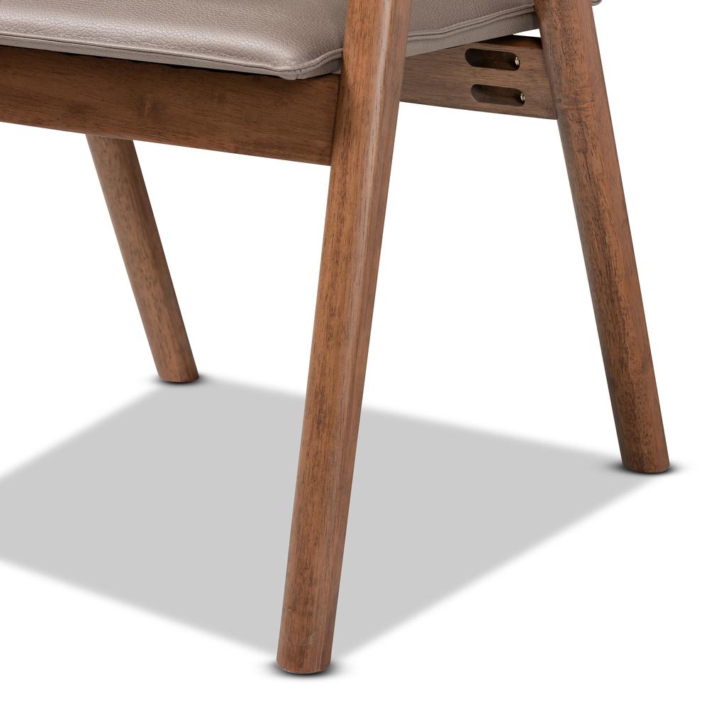 Walnut Brown Finished Wood 2-Piece Dining Chair Set. Picture 15