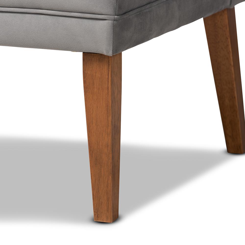 Walnut Brown Finished Wood 2-Piece Dining Nook Banquette Set. Picture 14