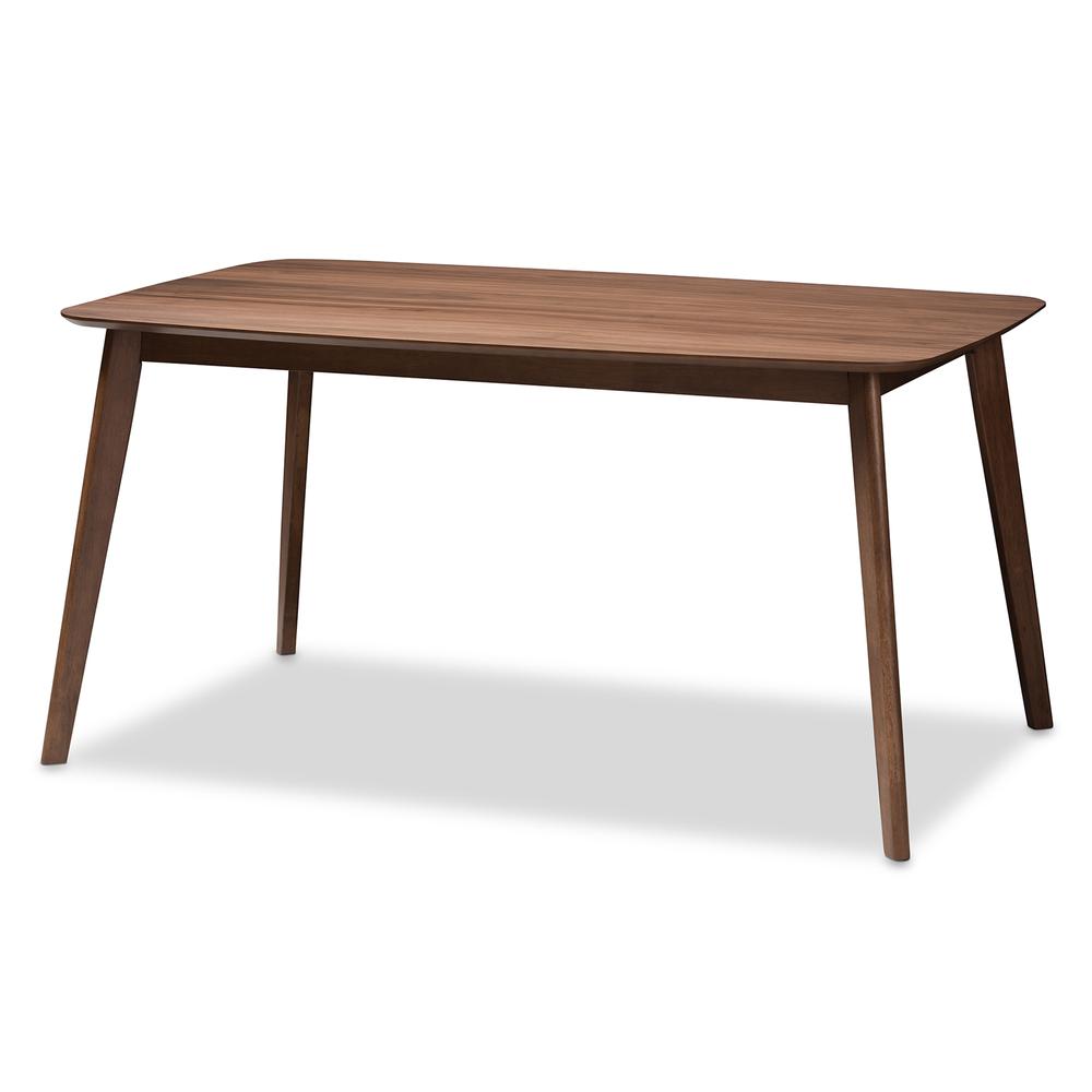 Beige Fabric Upholstered and Walnut Brown Finished Wood 5-Piece Dining Set. Picture 13