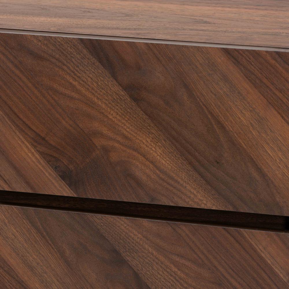 Baxton Studio Hartman Mid-Century Modern Walnut Brown Finished Wood Shoe Cabinet. Picture 16