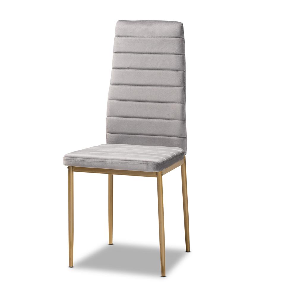Gold Finished Metal 4-Piece Dining Chair Set. Picture 10