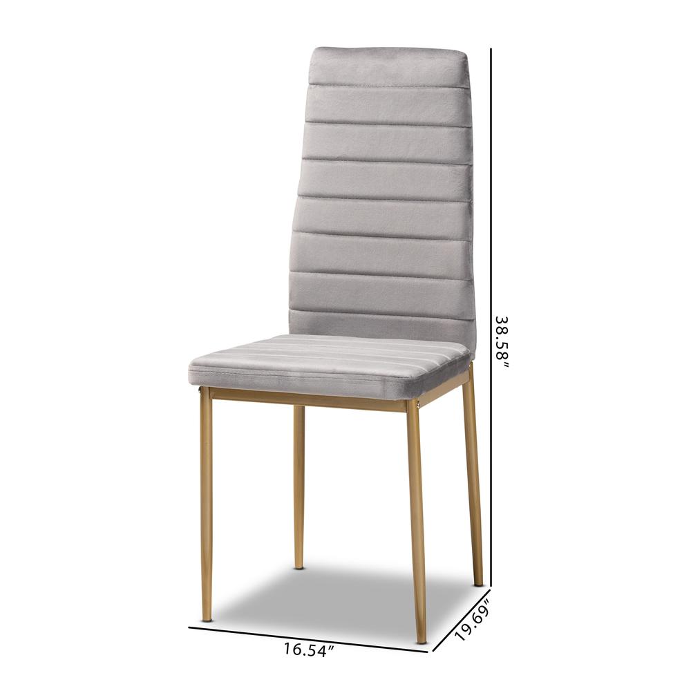 Gold Finished Metal 4-Piece Dining Chair Set. Picture 16