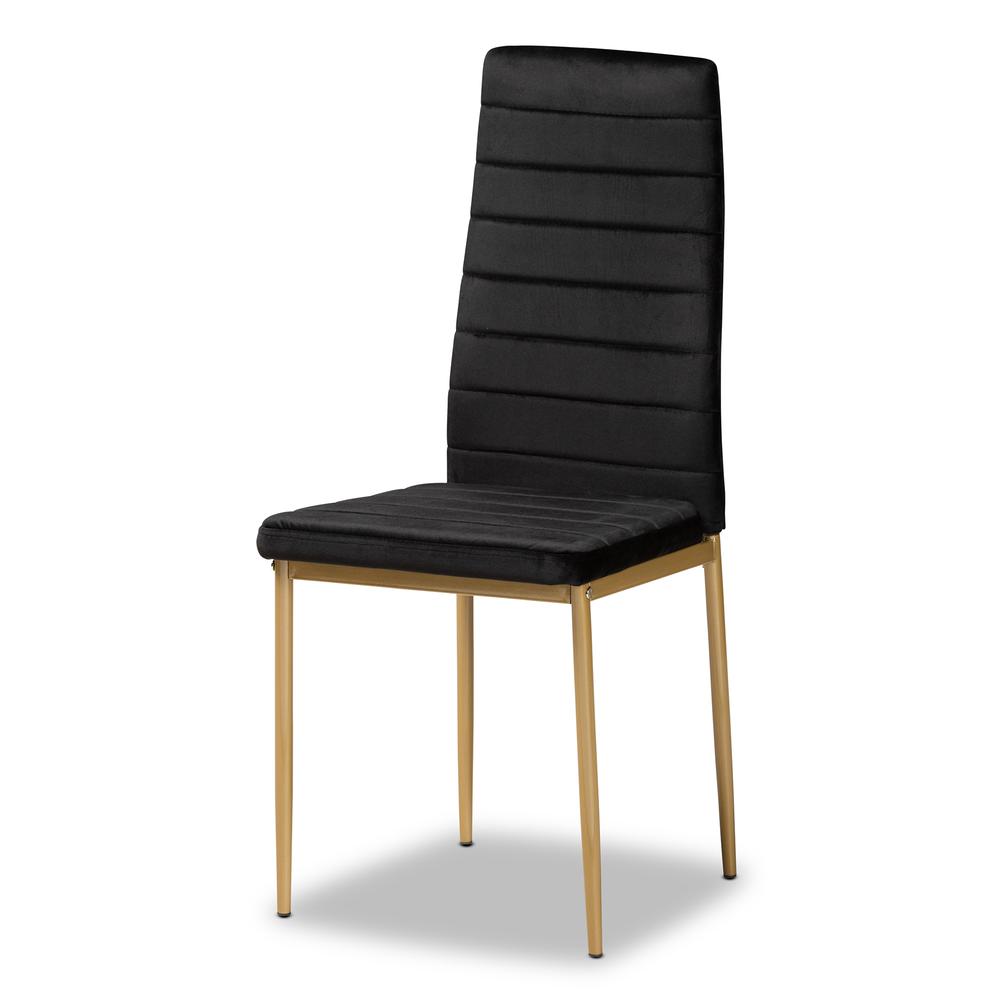Gold Finished Metal 4-Piece Dining Chair Set. Picture 10