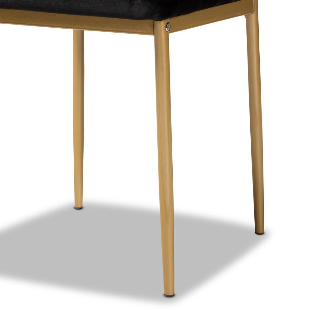 Gold Finished Metal 4-Piece Dining Chair Set. Picture 12