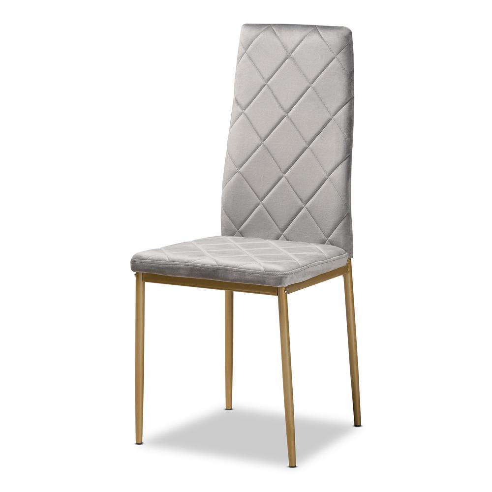 Gold Finished Metal 4-Piece Dining Chair Set. Picture 10