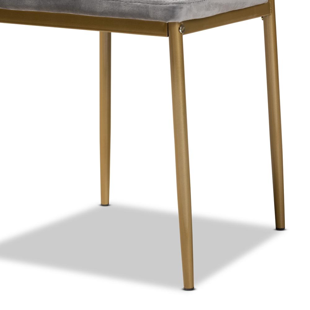 Gold Finished Metal 4-Piece Dining Chair Set. Picture 12