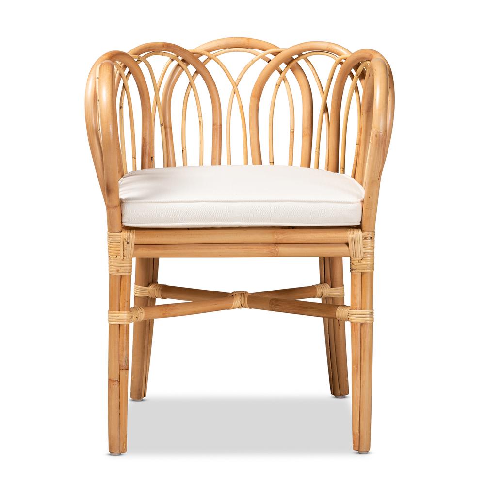 bali & pari Melody Modern and Contemporary Natural Finished Rattan Dining Chair. Picture 10