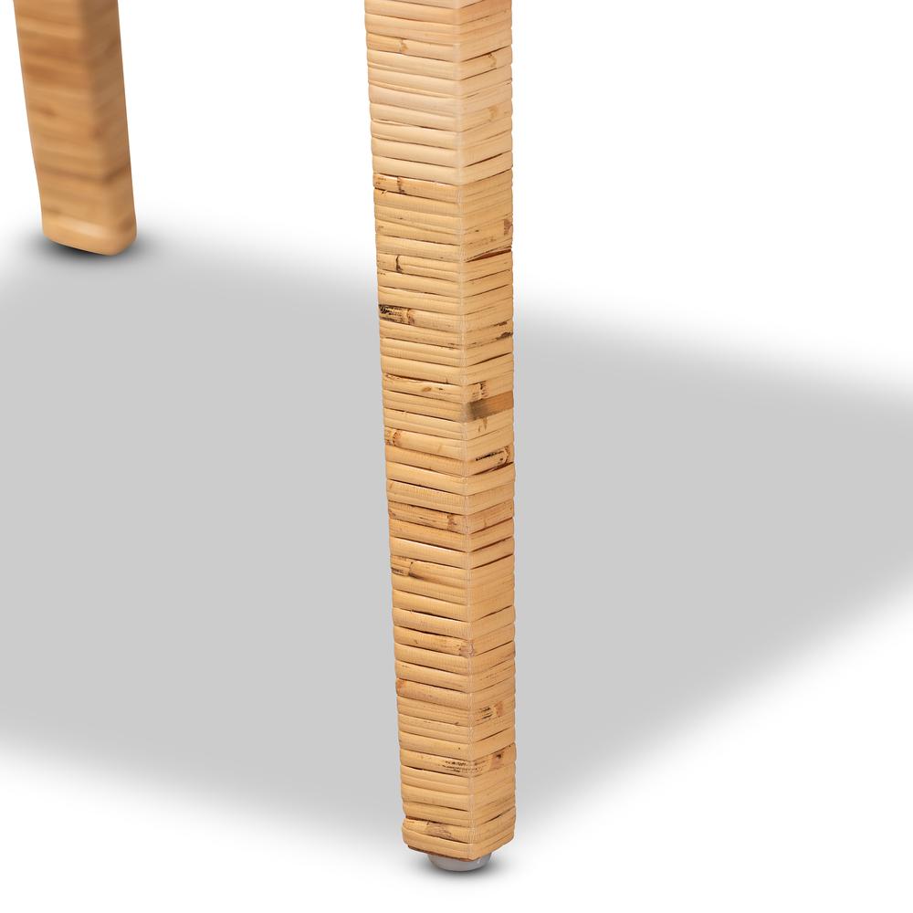 Natural Finished Wood and Rattan Dining Chair. Picture 17