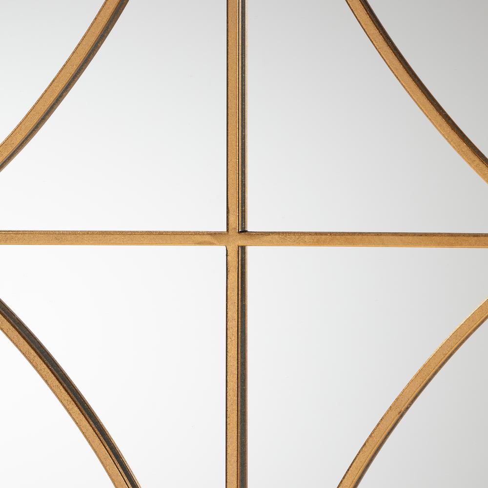 Celerina Modern and Contemporary Gold Finished Metal Accent Wall Mirror. Picture 6