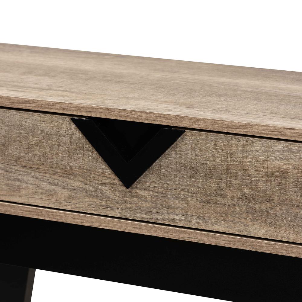 Wales Modern and Contemporary Light Brown Finished Wood 1-Drawer Console Table. Picture 16