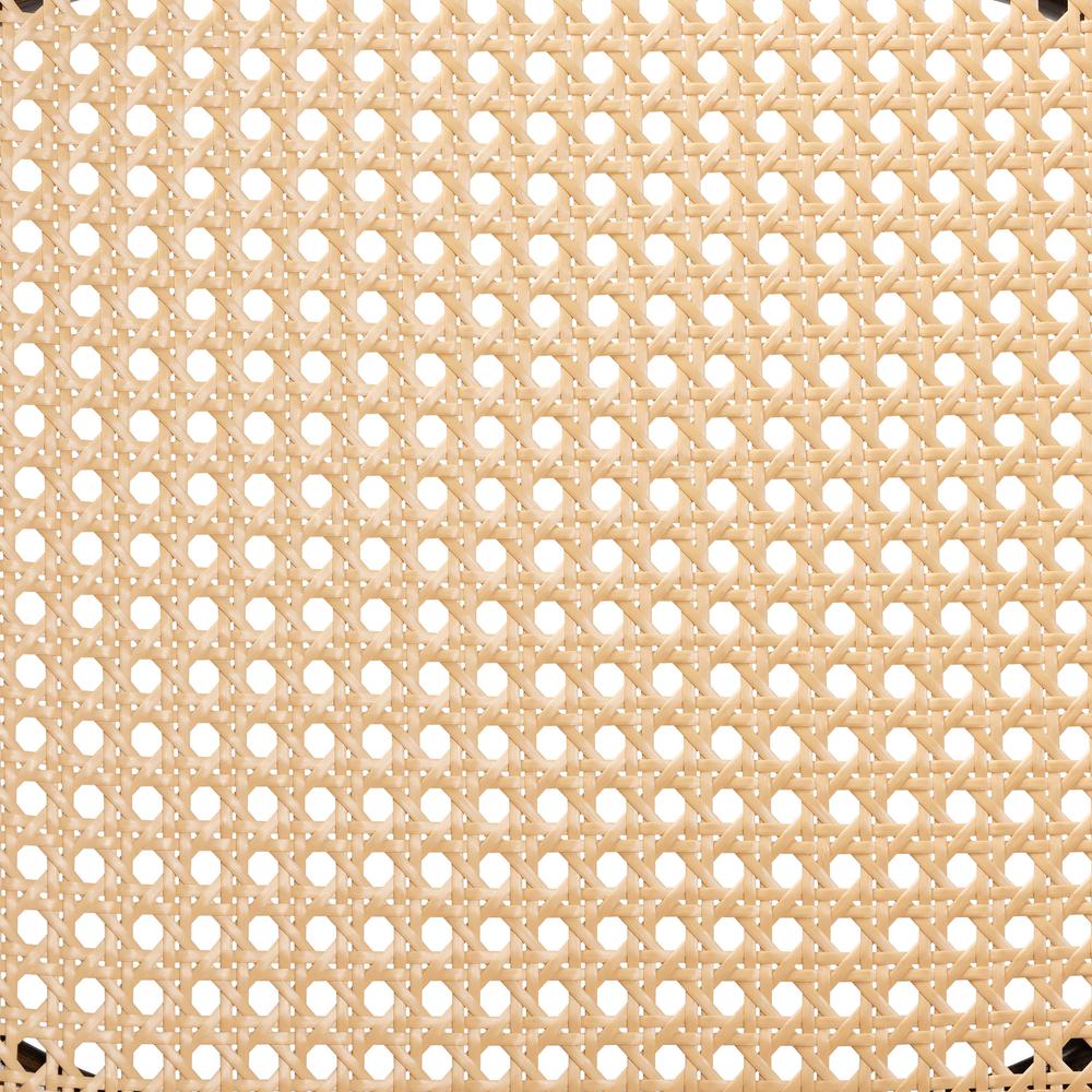 Dark Brown Finished Metal and Synthetic Rattan 2-Piece Outdoor Dining Chair Set. Picture 16