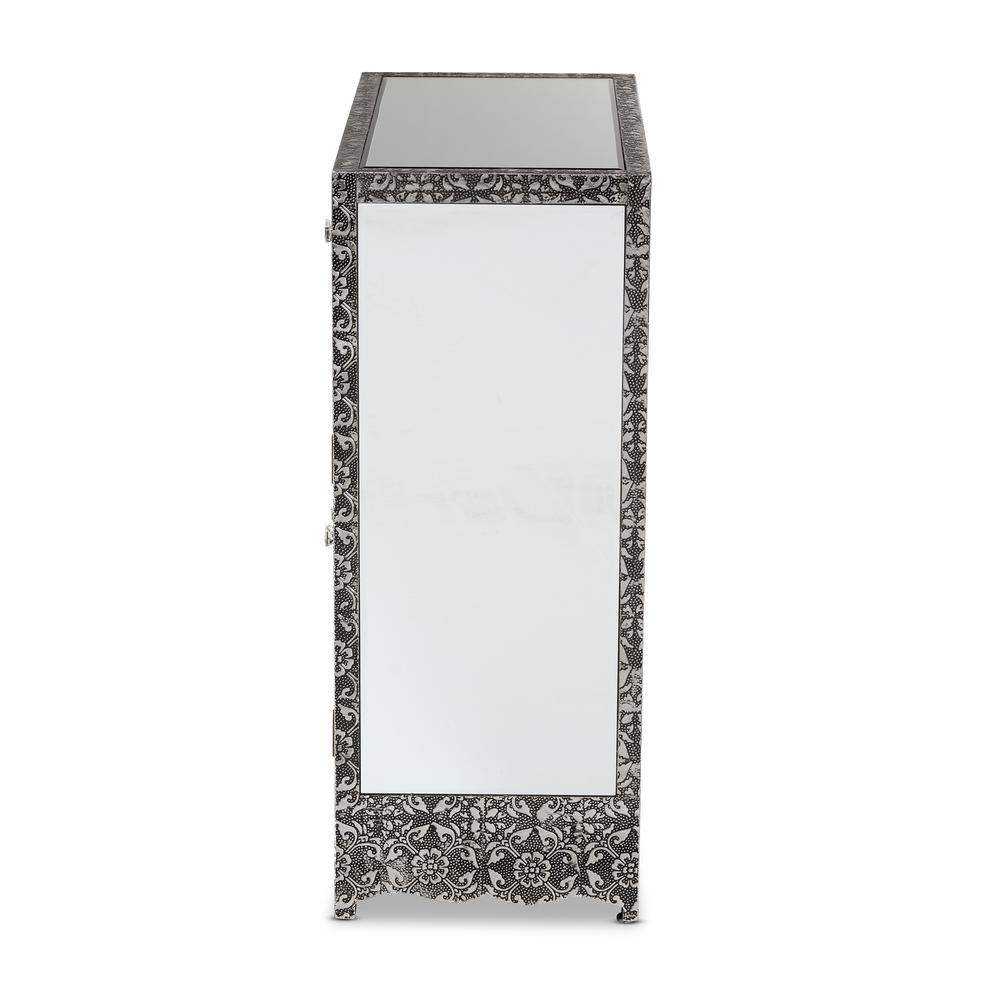 Mirrored Glass 1-Drawer Sideboard Buffet. Picture 13