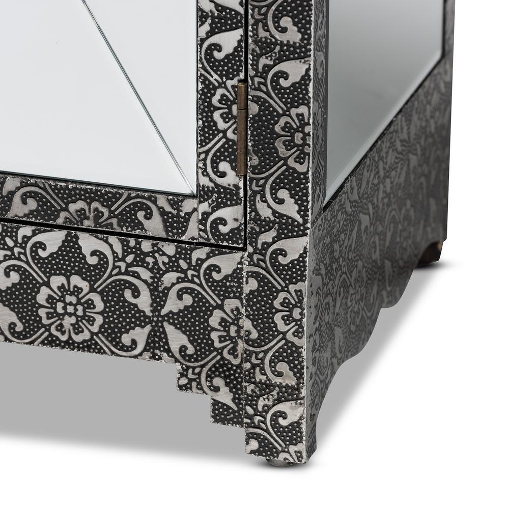 Mirrored Glass 1-Drawer Sideboard Buffet. Picture 15