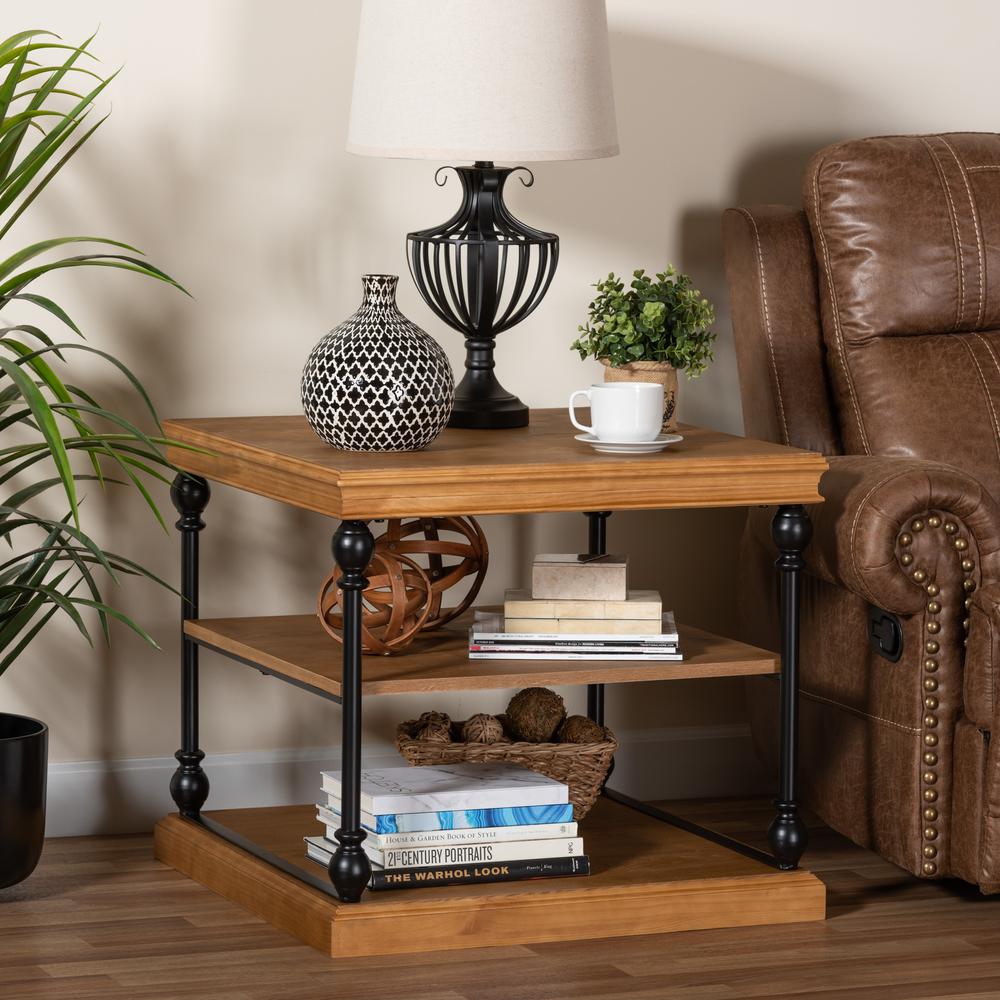 Black Metal 3-Tier End Table. Picture 14