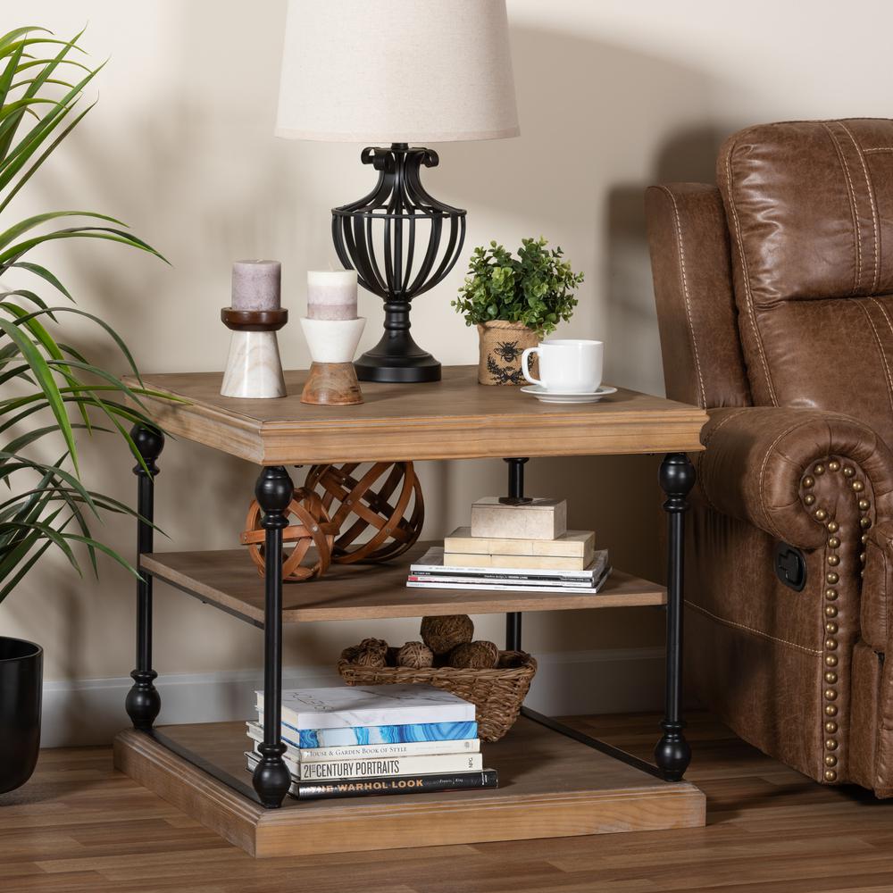 Black Metal 3-Tier End Table. Picture 14