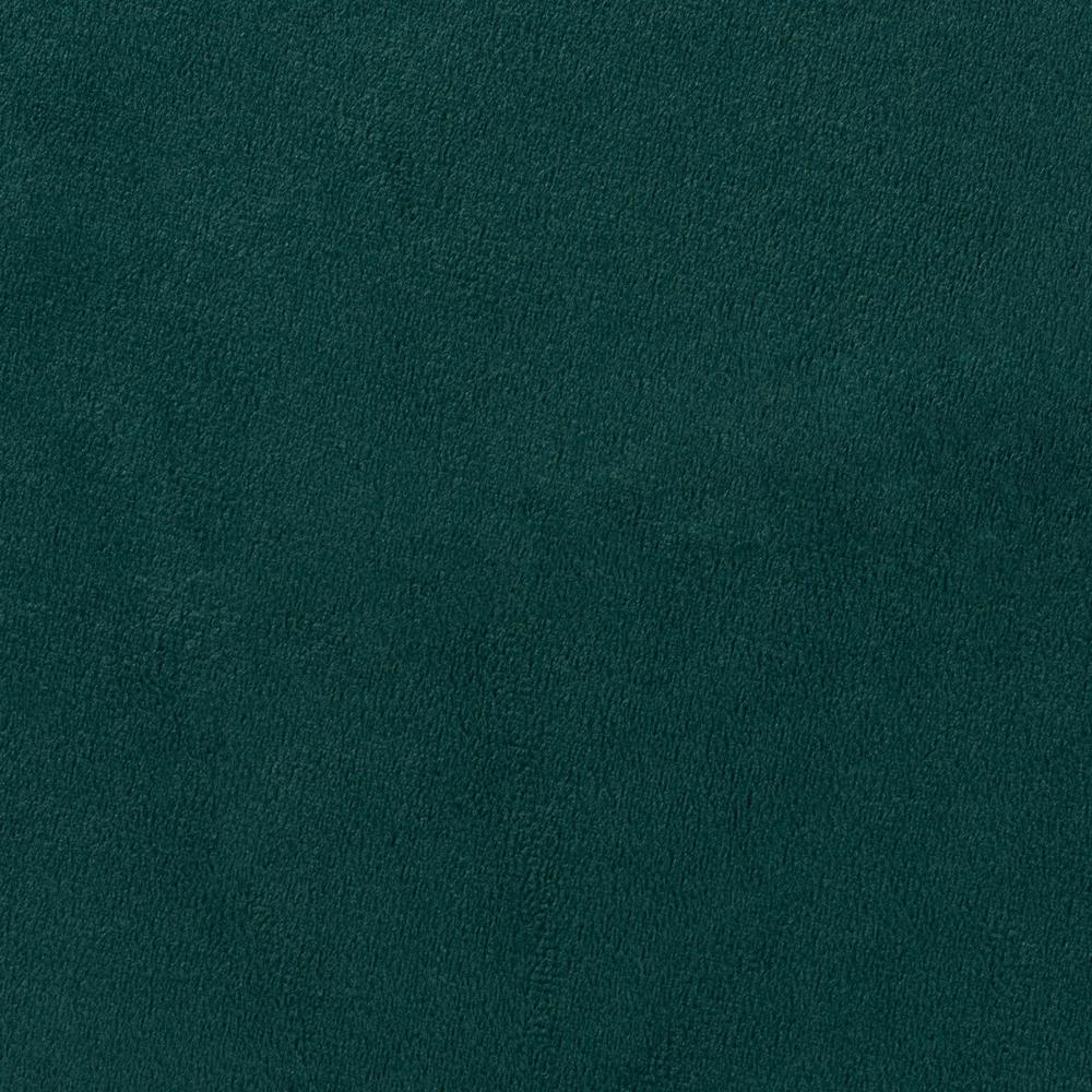 Glam and Luxe Green Velvet Fabric Upholstered and Gold Finished Metal Ottoman. Picture 11