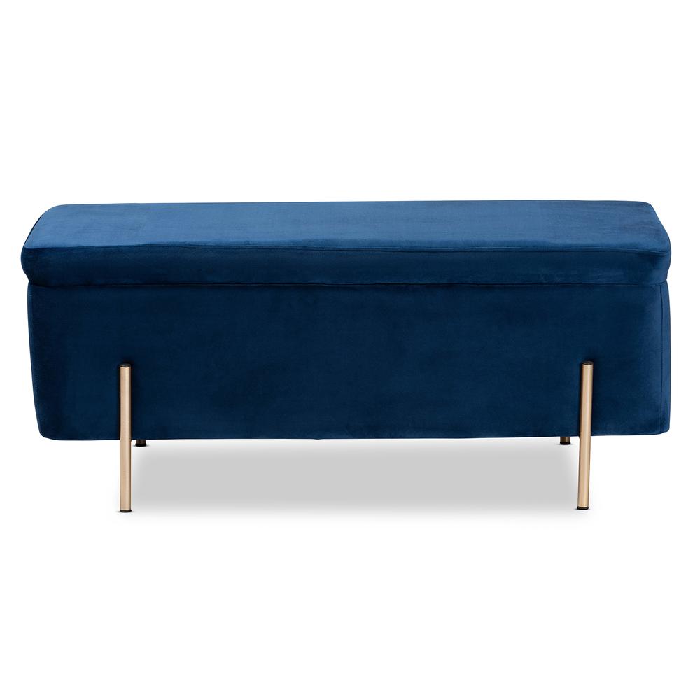 Gold Finished Metal Storage Bench. Picture 14