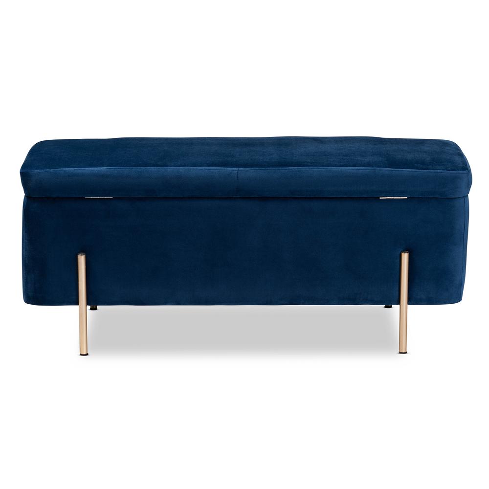 Gold Finished Metal Storage Bench. Picture 16