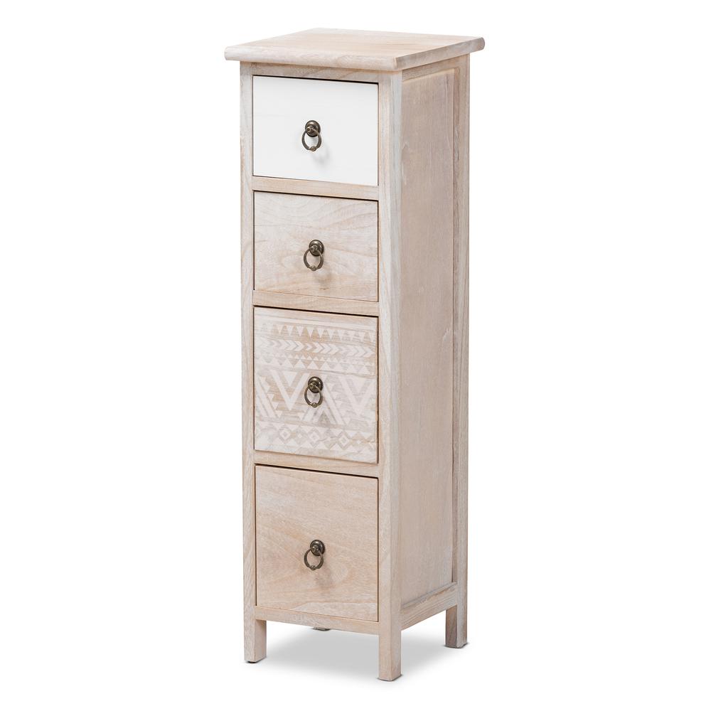 Seanna Modern and Contemporary Multi-Colored Wood 4-Drawer Storage Unit. Picture 11