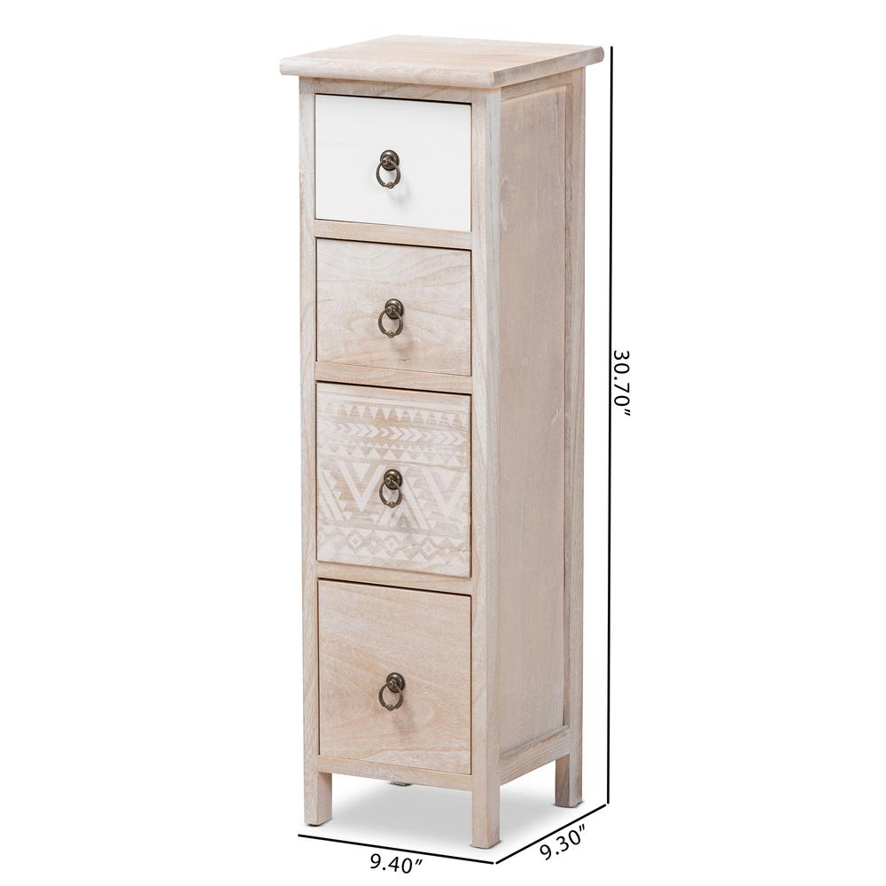 Seanna Modern and Contemporary Multi-Colored Wood 4-Drawer Storage Unit. Picture 20