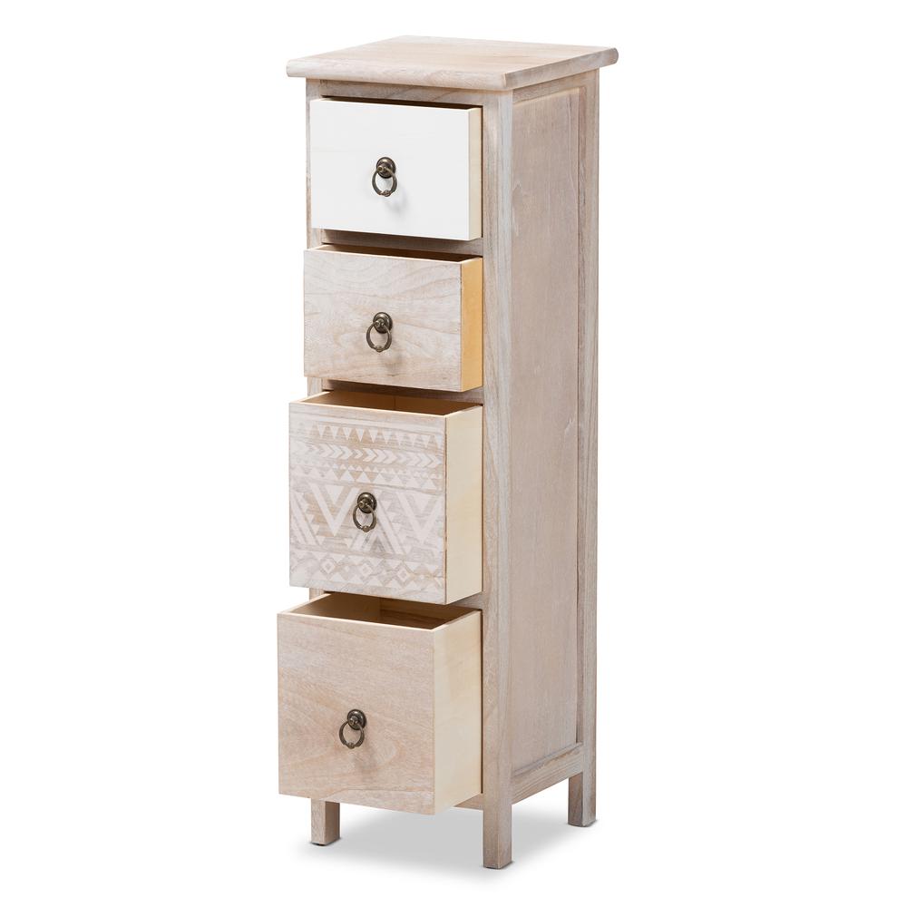 Seanna Modern and Contemporary Multi-Colored Wood 4-Drawer Storage Unit. Picture 12
