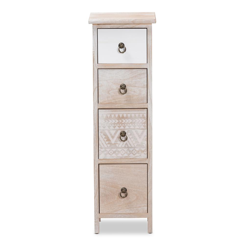 Seanna Modern and Contemporary Multi-Colored Wood 4-Drawer Storage Unit. Picture 13