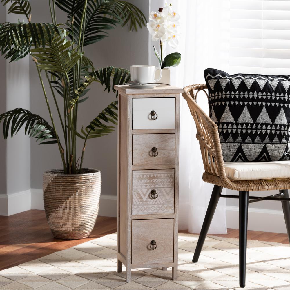 Seanna Modern and Contemporary Multi-Colored Wood 4-Drawer Storage Unit. Picture 18