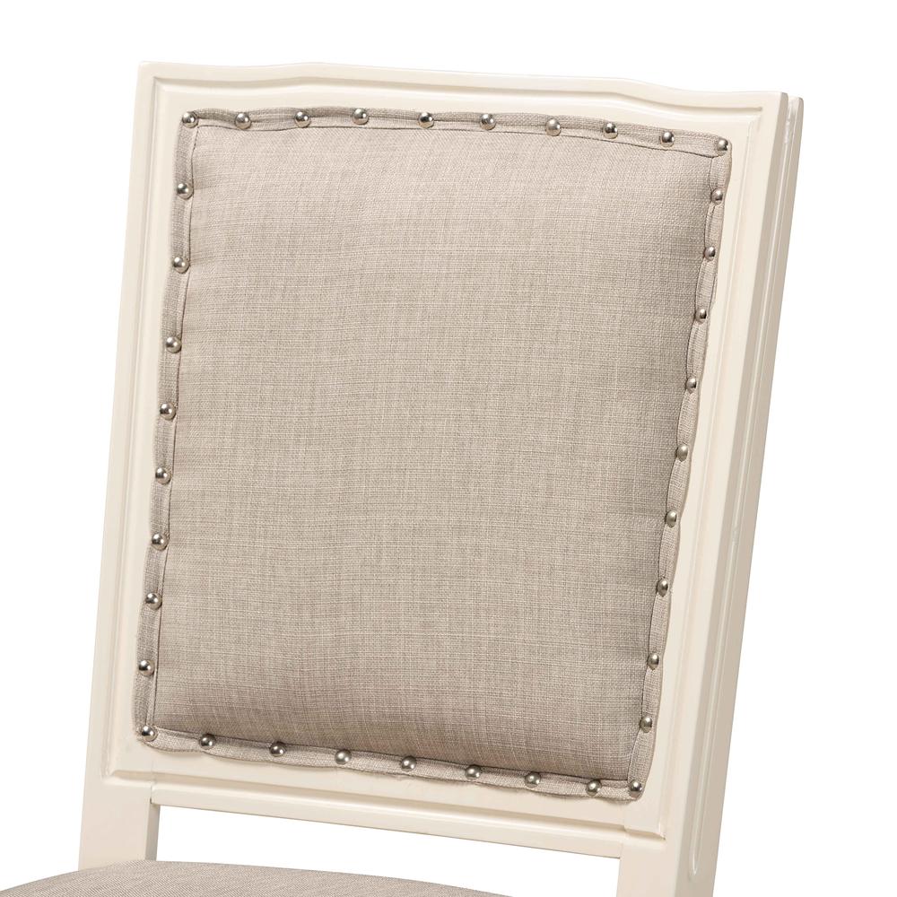 White Finished Wood 2-Piece Dining Chair Set. Picture 13