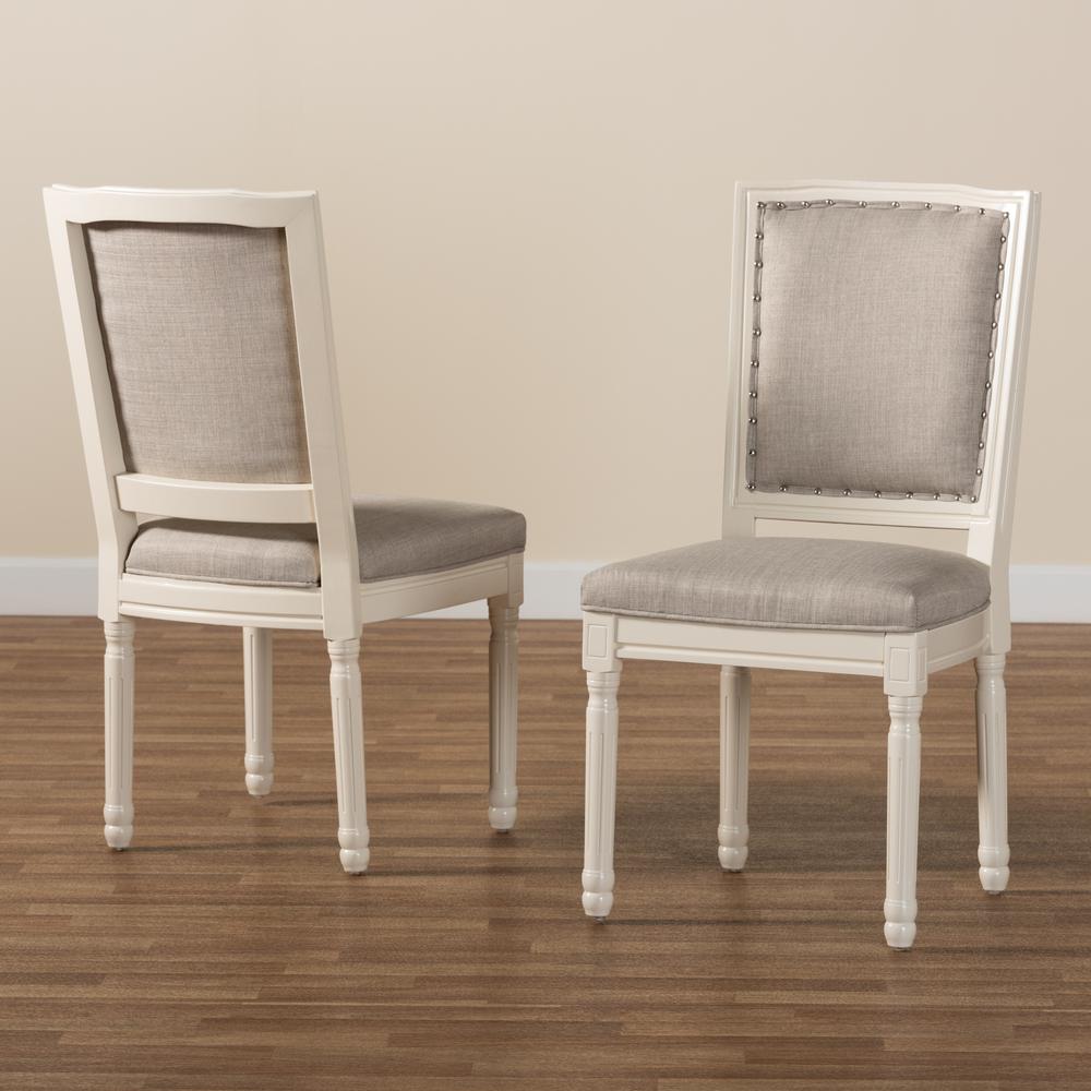 White Finished Wood 2-Piece Dining Chair Set. Picture 17