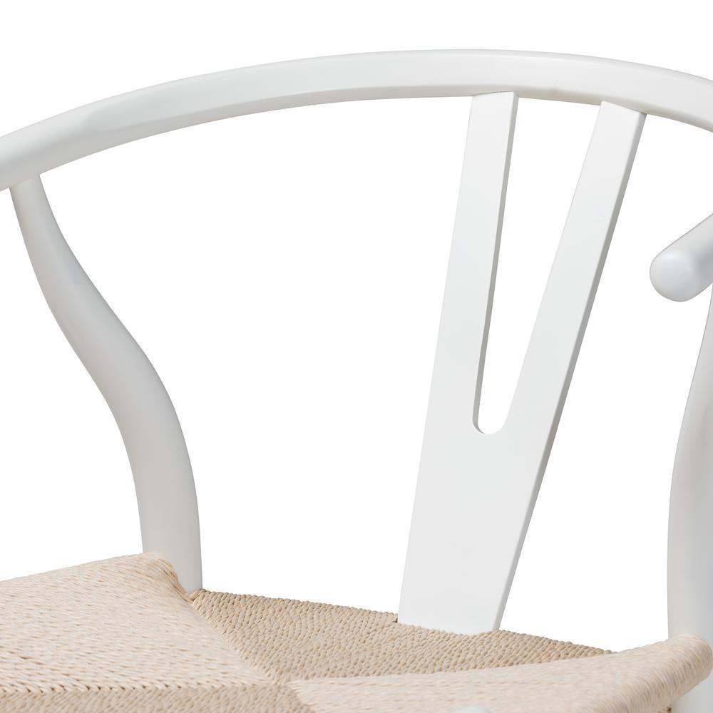 Baxton Studio Paxton Modern White Finished Wood 2-Piece Dining Chair Set. Picture 13