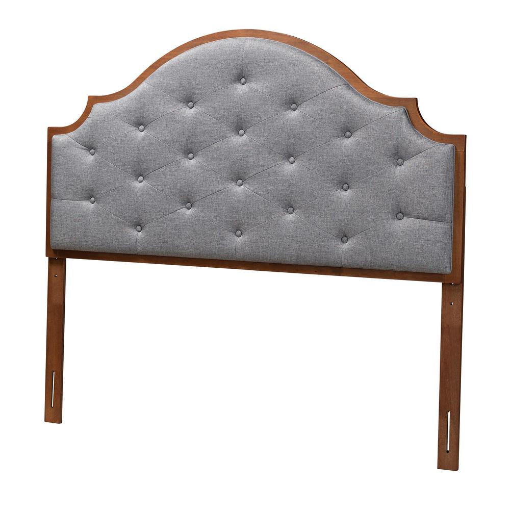 Walnut Brown Finished Wood King Size Headboard. Picture 10