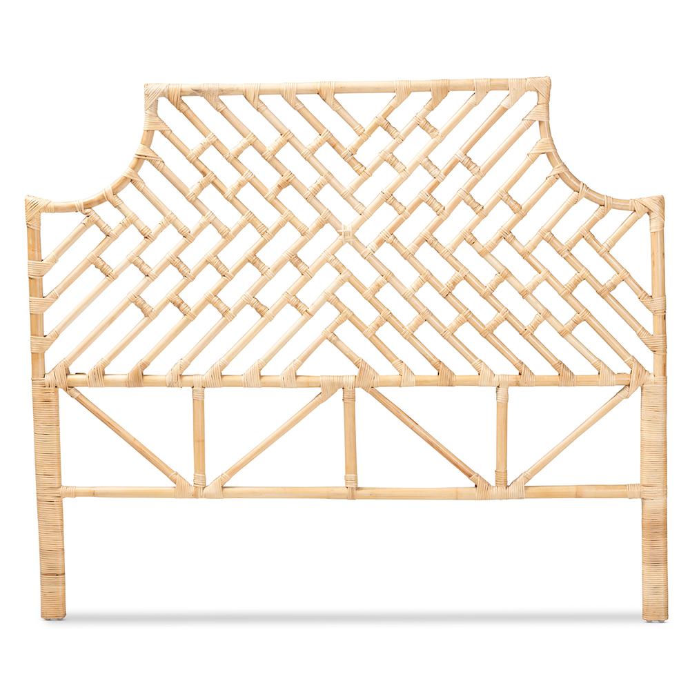Bohemian Natural Brown Rattan Queen Size Standalone Headboard. Picture 9