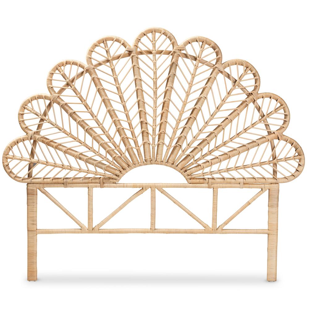 Bohemian Natural Brown Rattan Queen Size Standalone Headboard. Picture 8