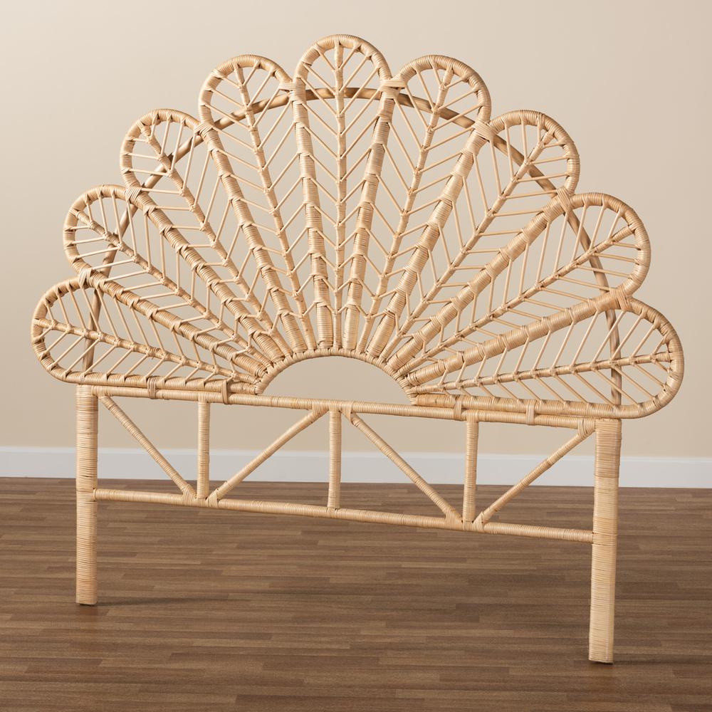 Bohemian Natural Brown Rattan Queen Size Standalone Headboard. Picture 11