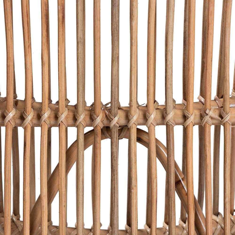 bali & pari Genera Modern Bohemian Natural Rattan Lounge Chair. Picture 17