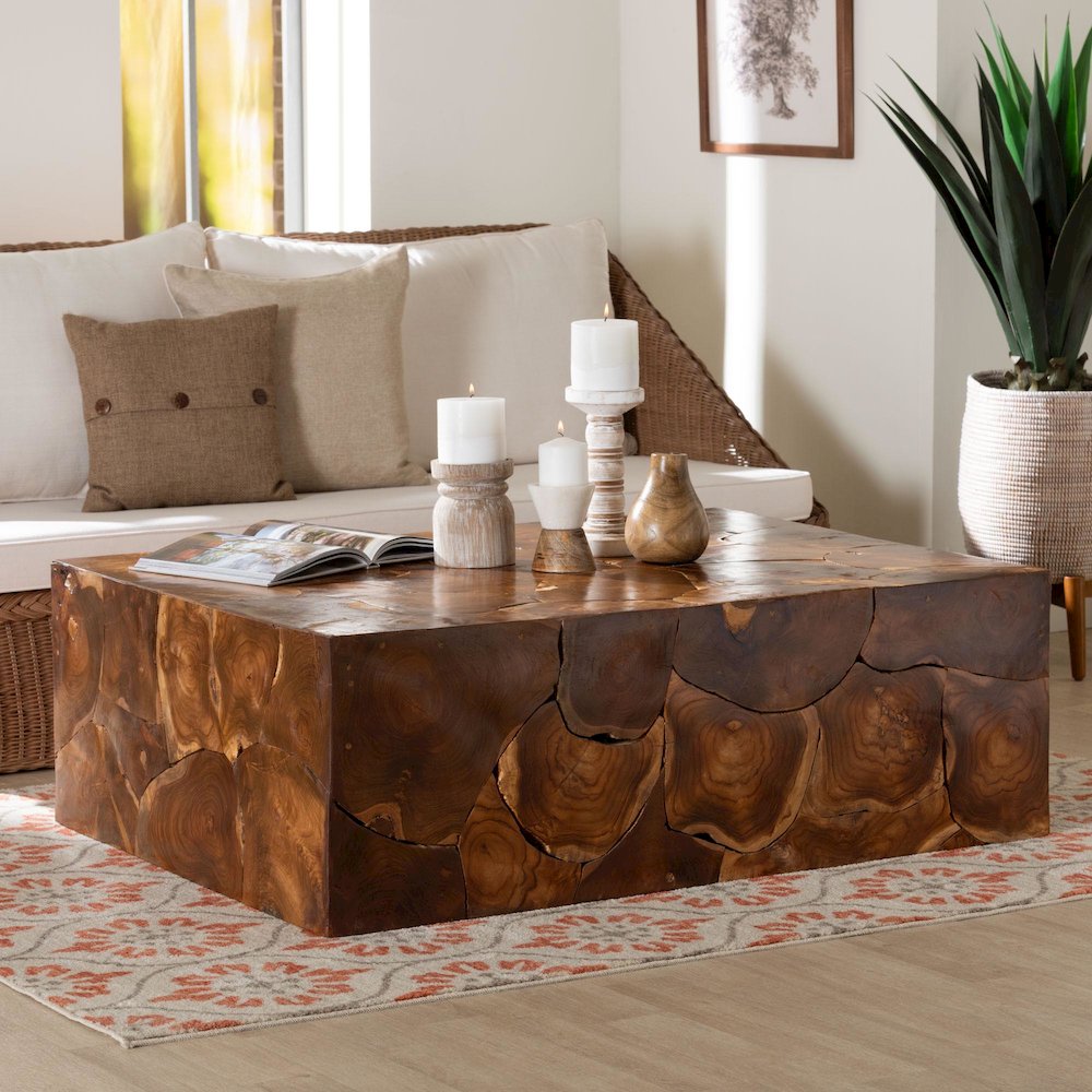 Eldora Teak Wood Coffee Table. Picture 7
