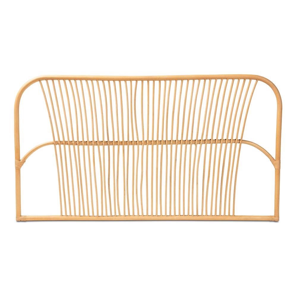 Bohemian Natural Brown Rattan Queen Size Wall-mount Headboard. Picture 9
