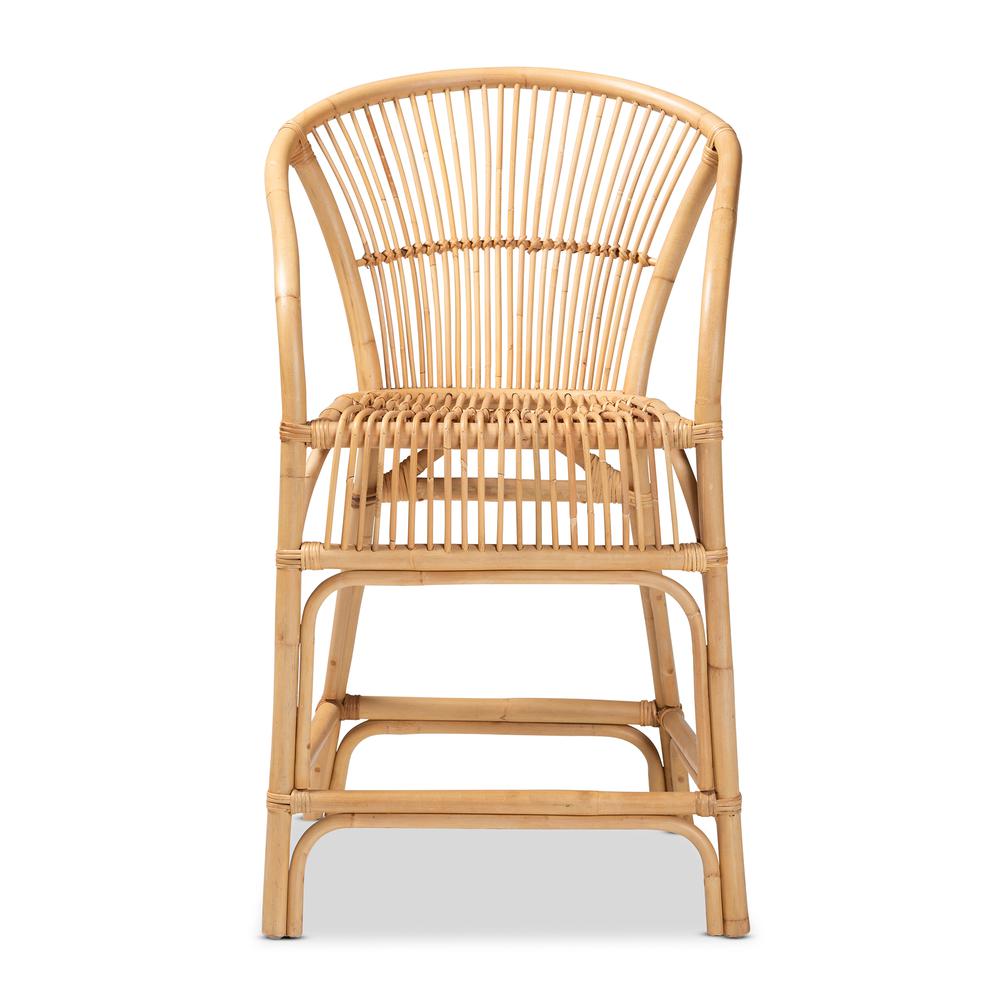 bali & pari Murai Modern Bohemian Natural Brown Rattan Counter Stool. Picture 12