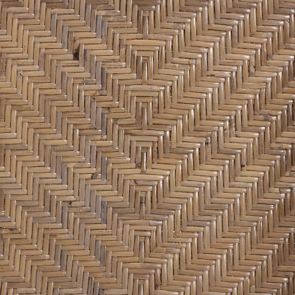 Kyoto Modern Bohemian Natural Brown Finished Wood and Rattan 5-Piece Dining Set. Picture 17