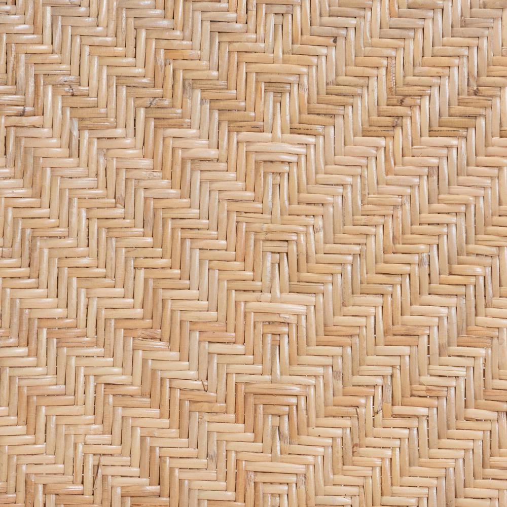 Bohemian Natural Brown Rattan and Black Metal Dining Chair. Picture 17