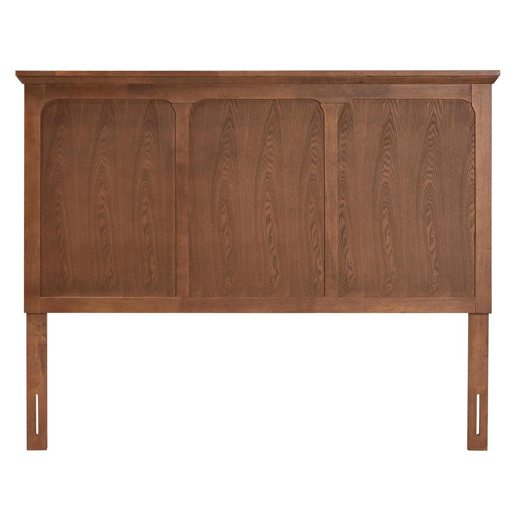Alarice Classic and Traditional Ash Walnut Finished Wood Queen Size Headboard. Picture 10