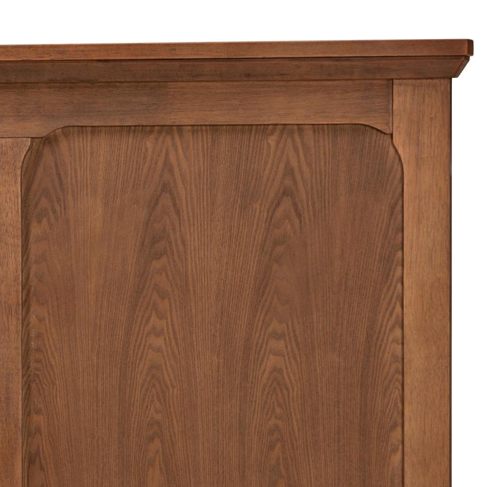 Alarice Classic and Traditional Ash Walnut Finished Wood Queen Size Headboard. Picture 11